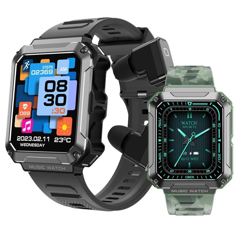 TWS ̾尡 Ե  Ʈ ġ 2-in-1  ȭ ƮϽ Smartwatch  ǰ  Ƽ    ð